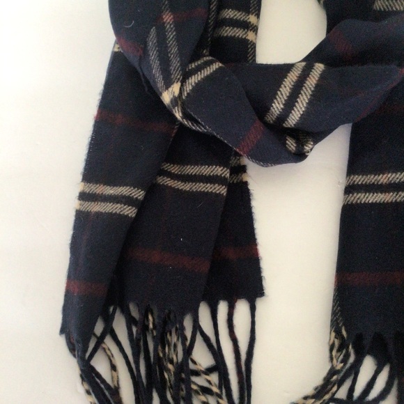 TARTAN PLAID NAVY BLUE SCARF UNISEX - Picture 9 of 12